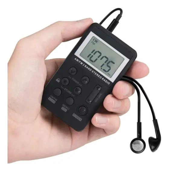 RADIO PORTATIL AM FM DIGITAL RECARGABLE CON AUDIFONOS - 1