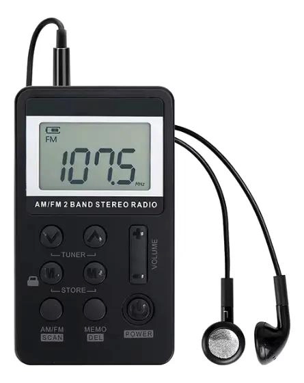 RADIO PORTATIL AM FM DIGITAL RECARGABLE CON AUDIFONOS - 4