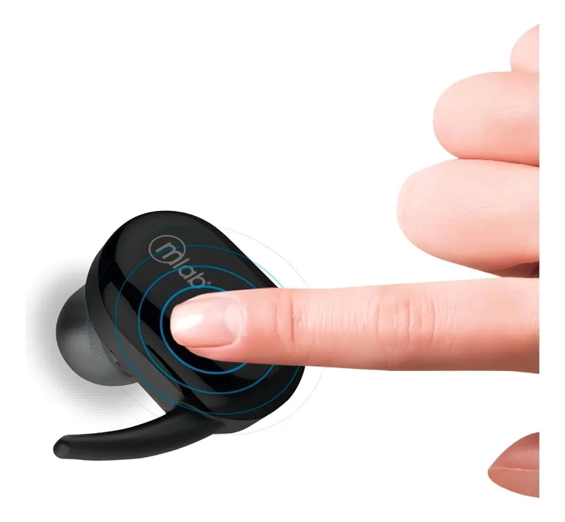 AURICULARES IN-EAR BLUETOOTH TWS CON MICROFONO NEGRO - 1