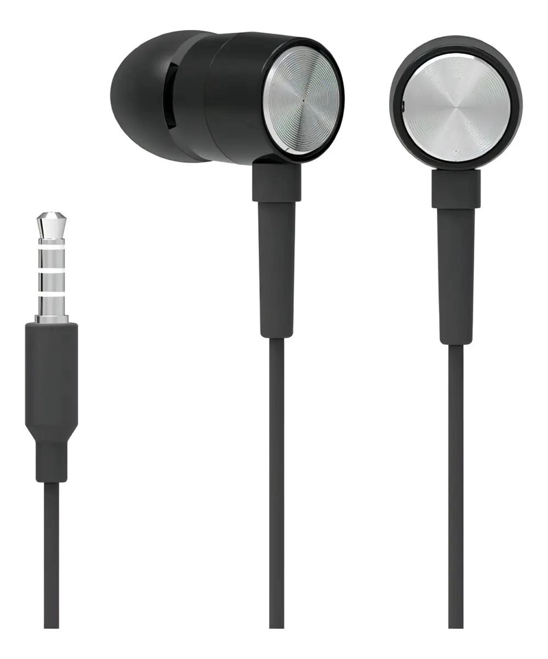 AURICULARES IN EAR NEGROS CON MICROFONO - 1