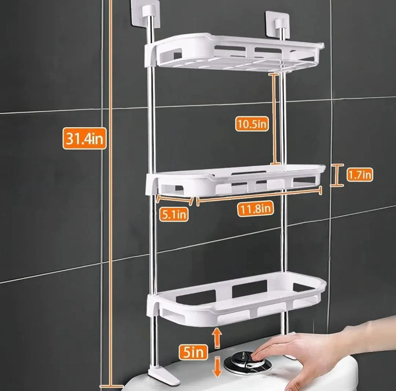 ORGANIZADOR PARA BAÑO ESTANTE SUPERIOR DE INODORO - 1