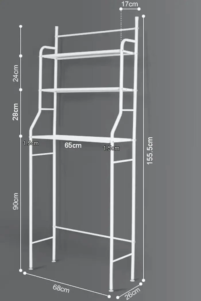 ORGANIZADOR METALICO PARA LAVADORA Y BAÑO 3 NIVELES - 2