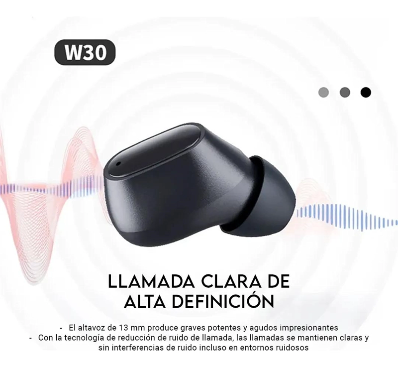 AUDIFONOS INALAMBRICOS TWS CON ESTUCHE DE CARGA - 2