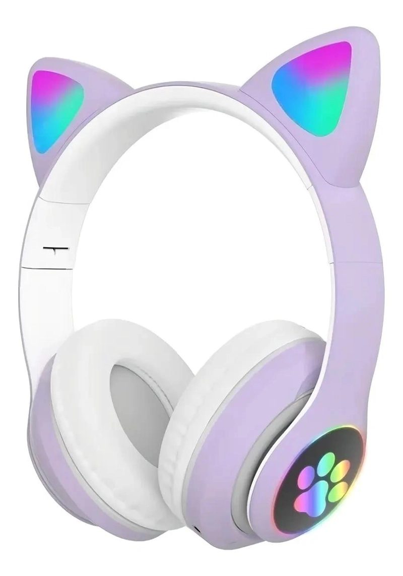 AURICULARES GAMER INALAMBRICOS COLOR MORADO CON MICROFONO - 2