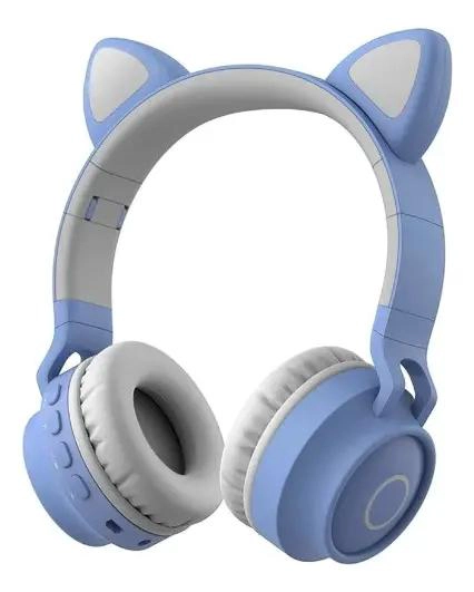 AUDIFONOS INALAMBRICOS CON LUCES Y DISEÑO DE OREJAS DE GATO - 1
