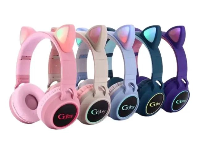 AUDIFONOS INALAMBRICOS CON LUCES Y DISEÑO DE OREJAS DE GATO - 2