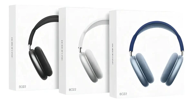 AUDIFONOS INALAMBRICOS COLOR AZUL MARINO CON LUZ - 2