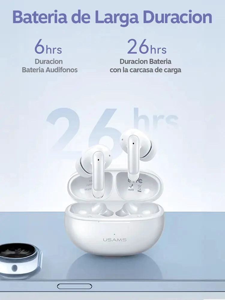 AUDIFONOS BLUETOOTH INALAMBRICOS IN EAR USAMS XD18 - 3