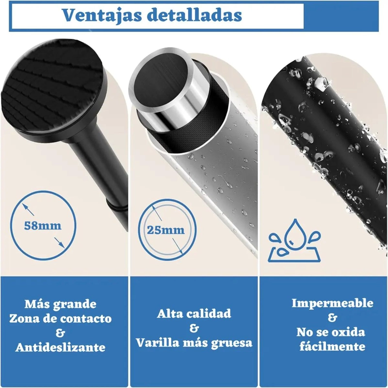 BARRA EXTENSIBLE PARA CORTINA DE DUCHA 90-160 CM - 2