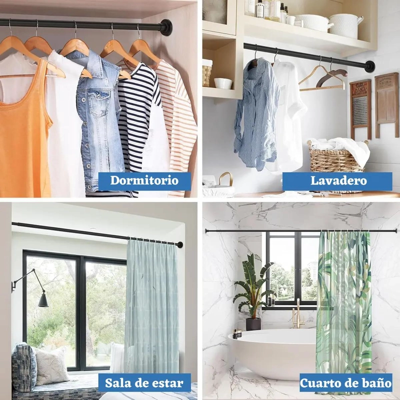 BARRA EXTENSIBLE PARA CORTINA DE DUCHA 90-160 CM - 4