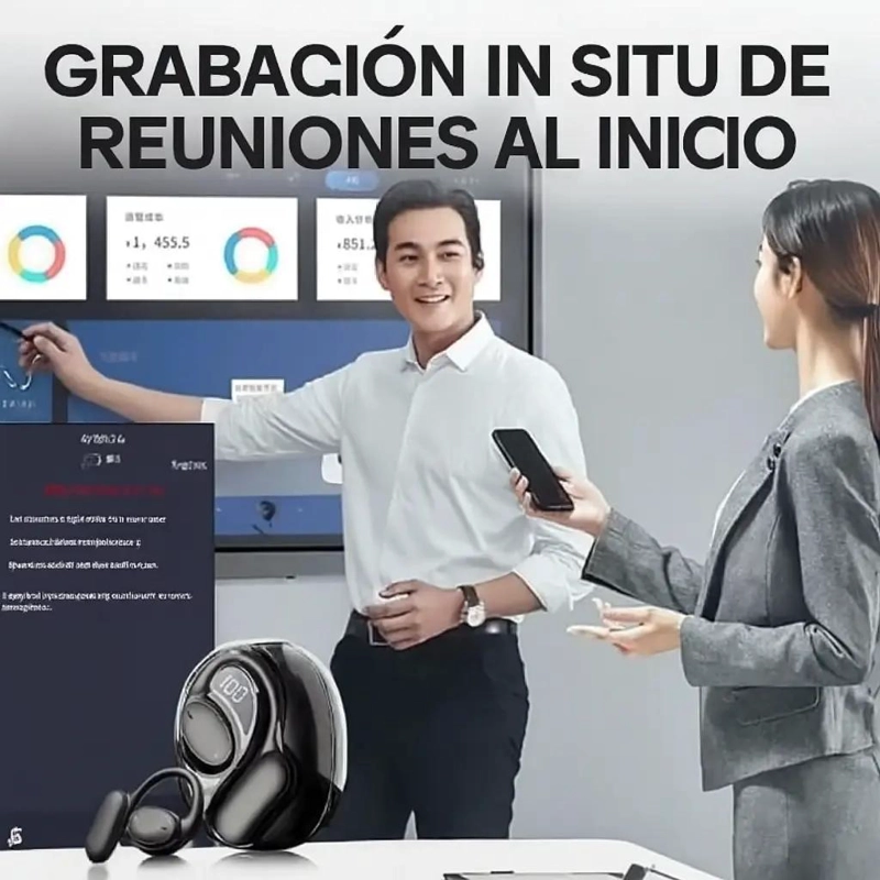 AURICULARES BLUETOOTH 5.3 CON TRADUCTOR AI Y BATERIA LARG - 5