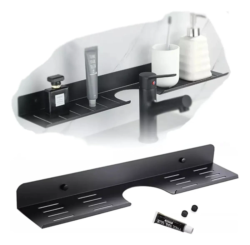 ORGANIZADOR DE DUCHA NEGRO PARA GRIFO 50 CM - 1