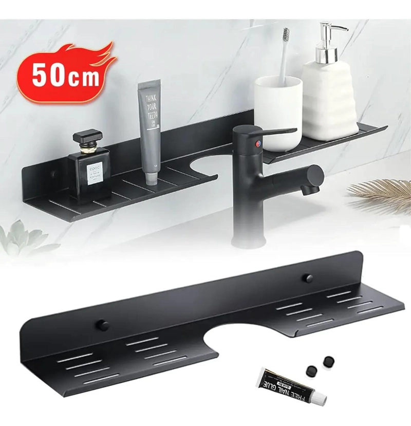 ORGANIZADOR DE DUCHA NEGRO PARA GRIFO 50 CM - 2