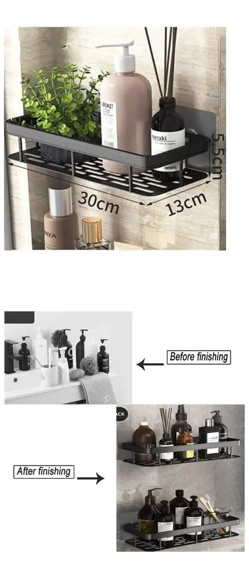 ESTANTE DE ALMACENAMIENTO PARA BAÑO SIN PERFORACIONES - 3