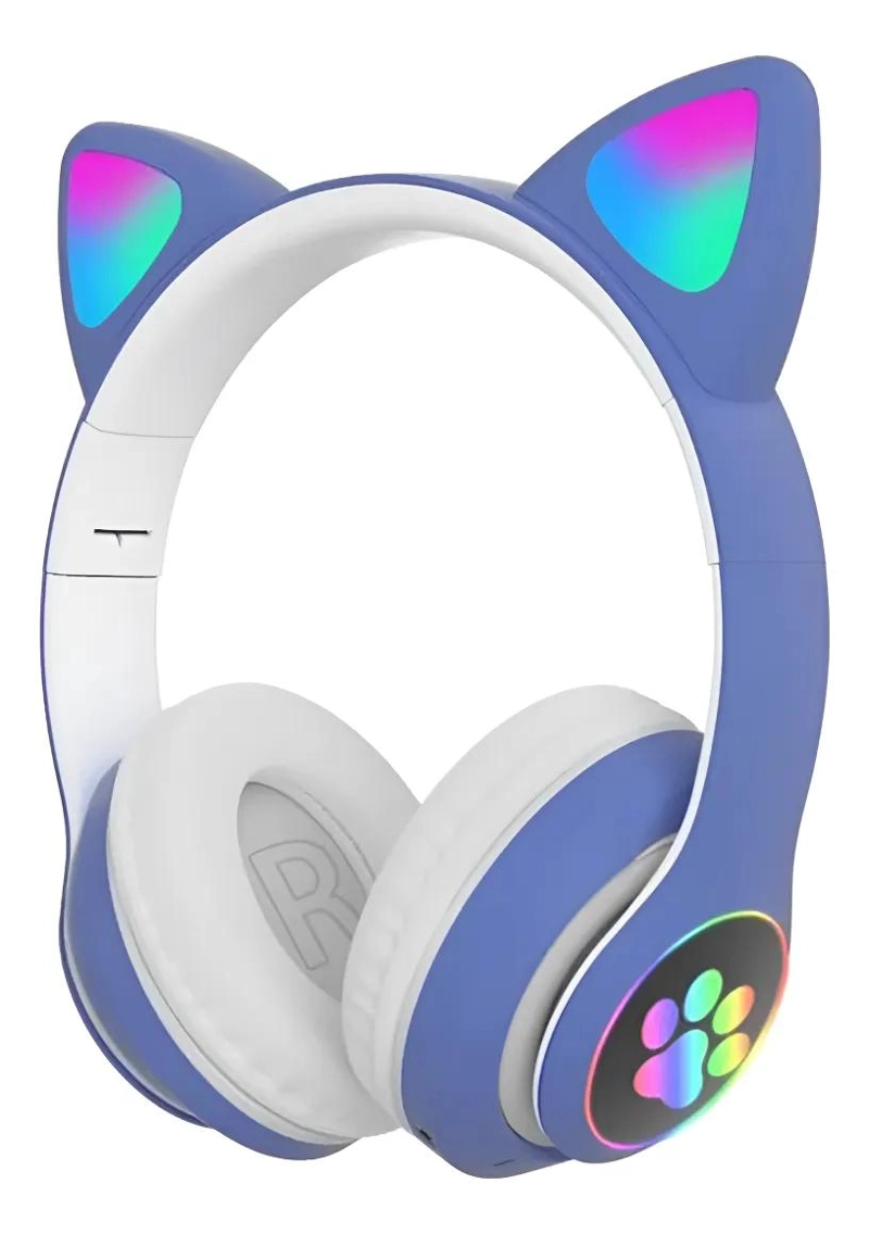 AUDIFONOS BLUETOOTH CON DISEÑO DE OREJAS DE GATO Y LUCES - 1