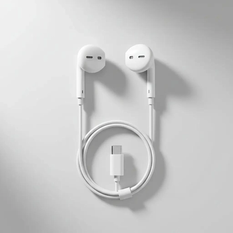 AUDIFONOS CON MICROFONO Y CONTROL DE VOLUMEN TIPO C - 4