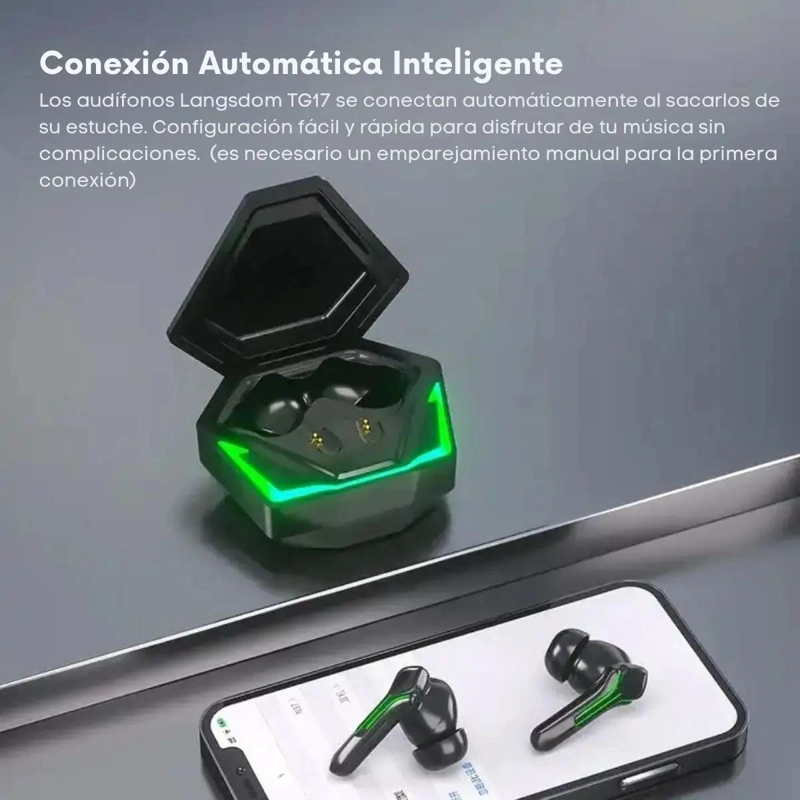 AUDIFONOS GAMER INALAMBRICOS CON BLUETOOTH 5.0 Y MICROFON - 4