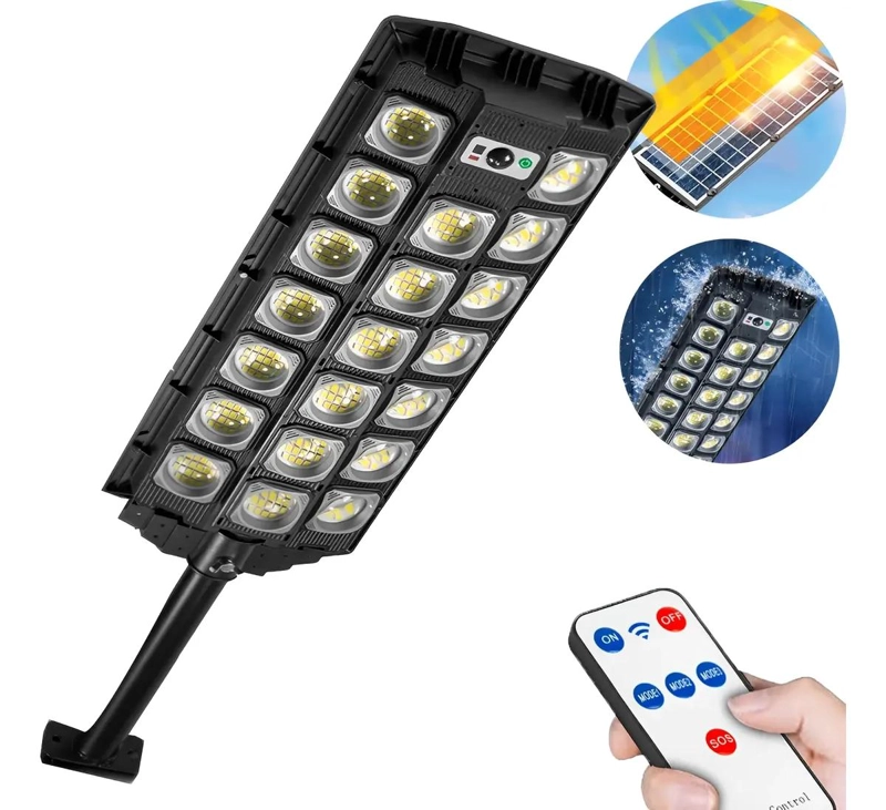 FOCO SOLAR LED GRANDE CON SENSOR DE MOVIMIENTO Y CONTROL - 1