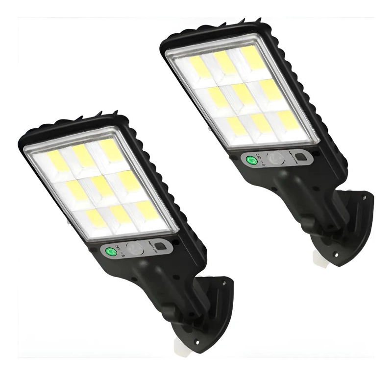 FOCO LED REFLECTOR SOLAR EXTERIOR 100W CON SENSOR DE MOV - 1