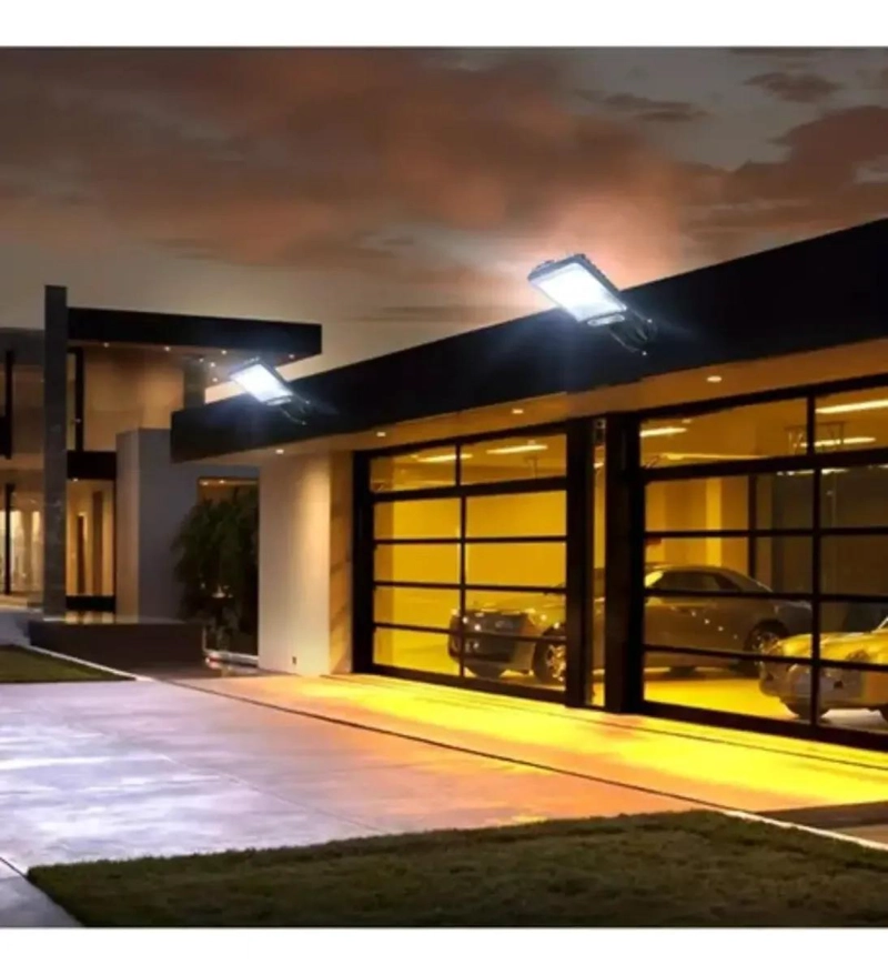 FOCO LED REFLECTOR SOLAR EXTERIOR 100W CON SENSOR DE MOV - 3