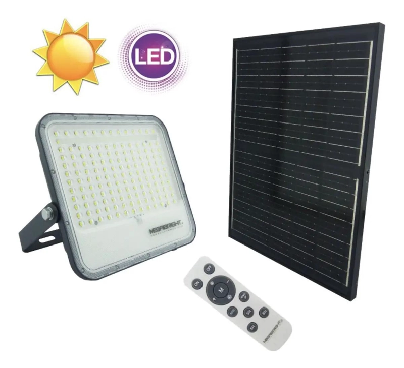 PROYECTOR SOLAR LED 300W CON 156 LEDS Y PANEL SOLAR - 3
