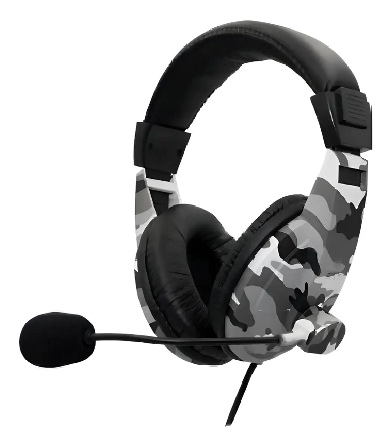 AUDIFONO GAMER CON DISEÑO OCULTO COLOR GRIS - 1