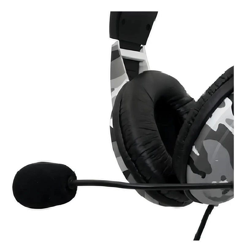 AUDIFONO GAMER CON DISEÑO OCULTO COLOR GRIS - 2
