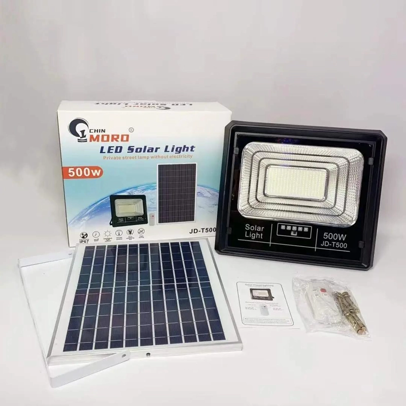 LAMPARA SOLAR 500W CON PANEL Y CONTROL REMOTO - 1