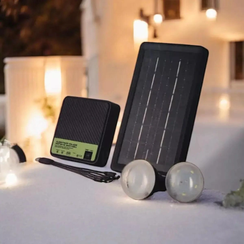 KIT DE ILUMINACION SOLAR PORTATIL CON AMPOLLETAS PARA ACA - 1