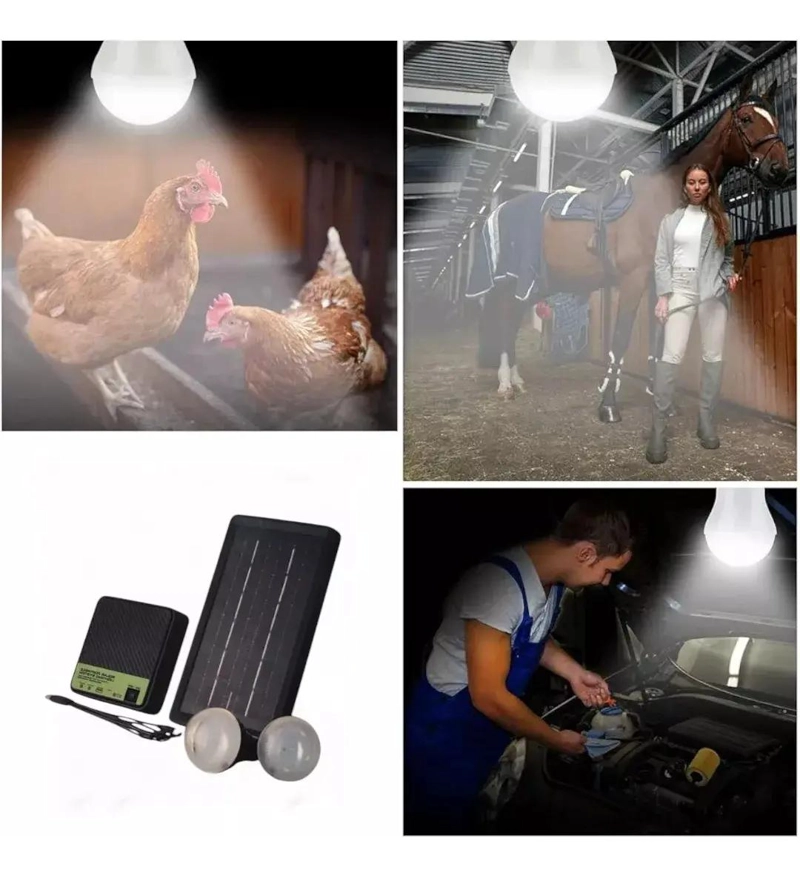 KIT DE ILUMINACION SOLAR PORTATIL CON AMPOLLETAS PARA ACA - 2