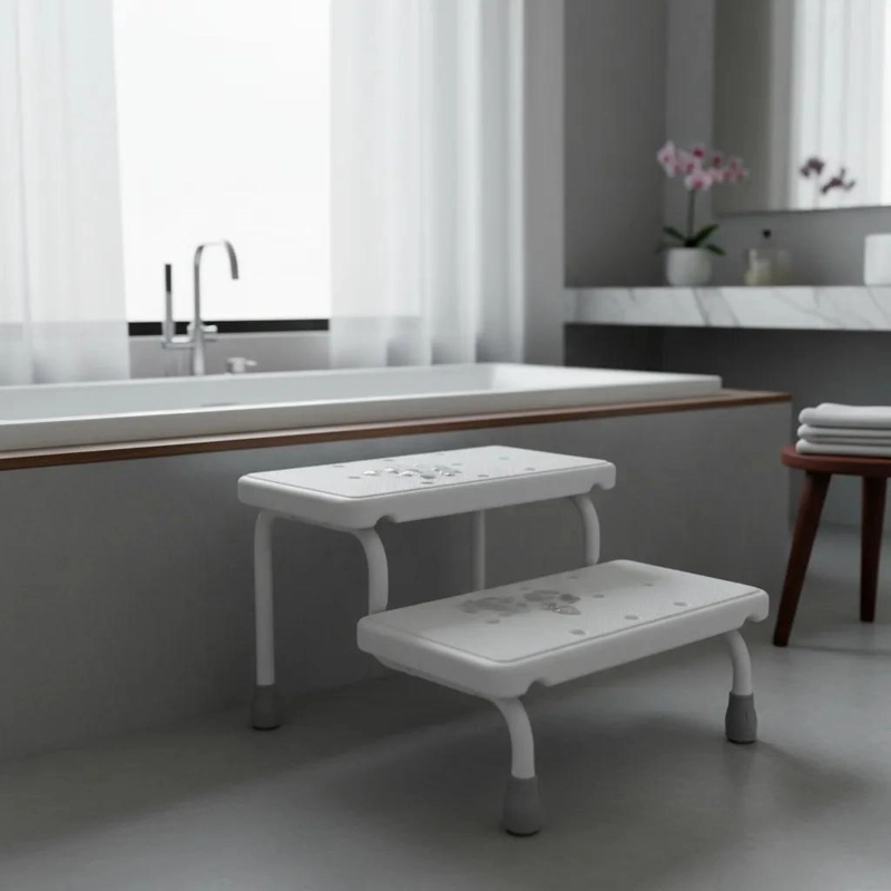 ESCABEL PARA BAÑO BLANCO ANTIDESLIZANTE - 3