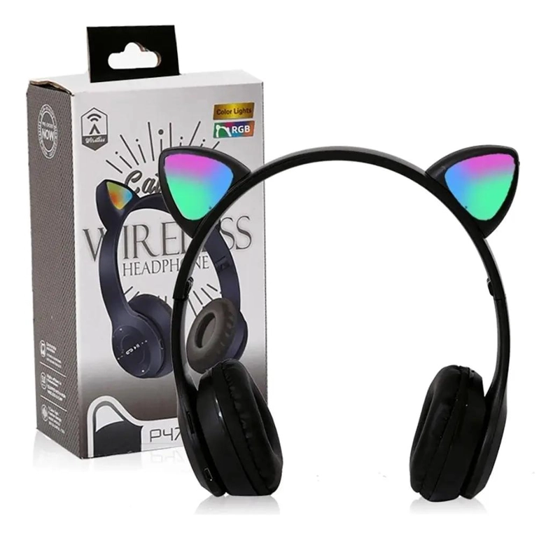 AUDIFONOS CON OREJAS DE GATITO PARA NIÑOS - 3