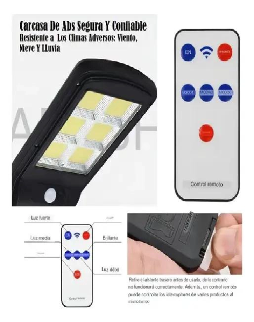 PACK DE FOCOS LED SOLARES CON SENSOR DE MOVIMIENTO - 3