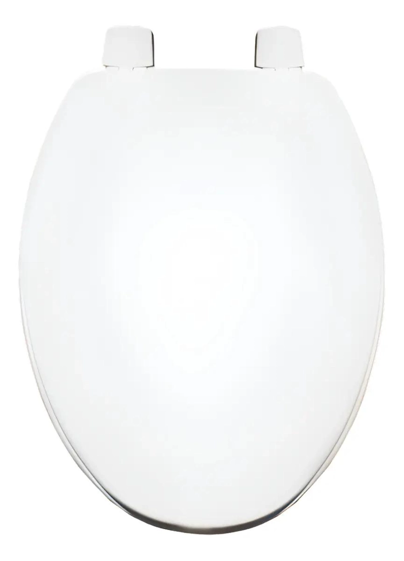 ASIENTO DE INODORO ELONGADO BLANCO DE MADERA - 4
