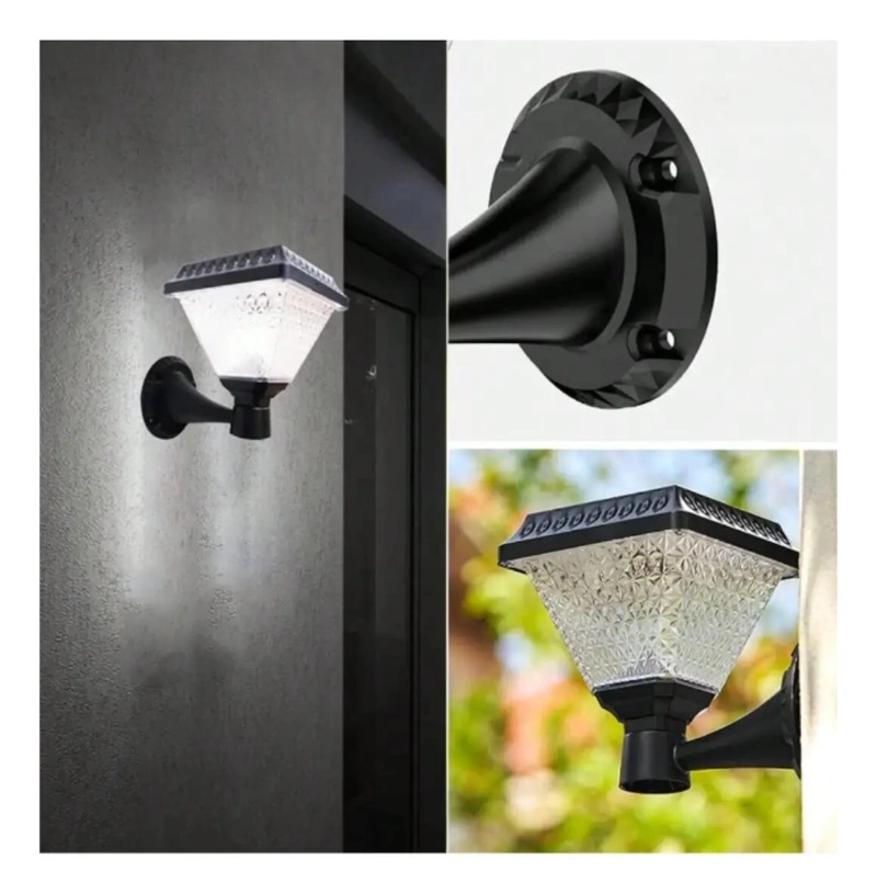 FOCO SOLAR APLIQUE PARED FAROL BICOLOR CON RGB - 2