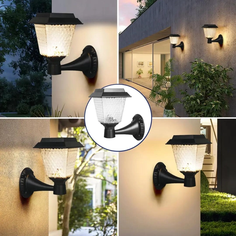 FOCO SOLAR APLIQUE PARED FAROL BICOLOR CON RGB - 5