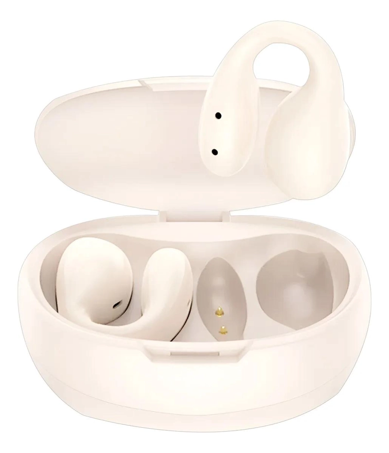 AUDIFONO INALAMBRICO BLUETOOTH CLIP PARA OREJA BEIGE - 1