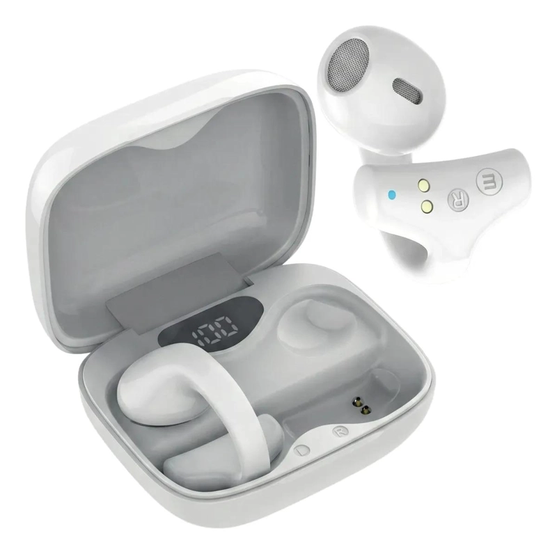 AUDIFONOS BLUETOOTH EAR CUFF CLIP ON OPEN-EAR BLANCO - 2