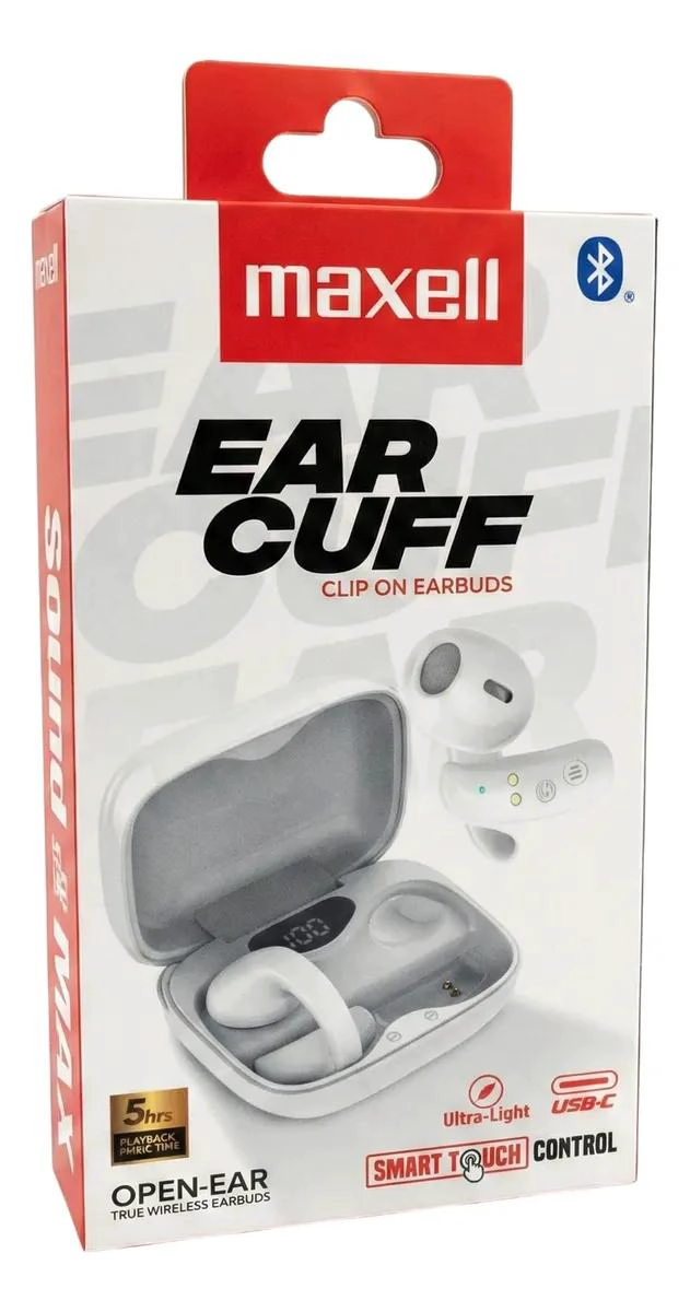 AUDIFONOS BLUETOOTH EAR CUFF CLIP ON OPEN-EAR BLANCO - 4