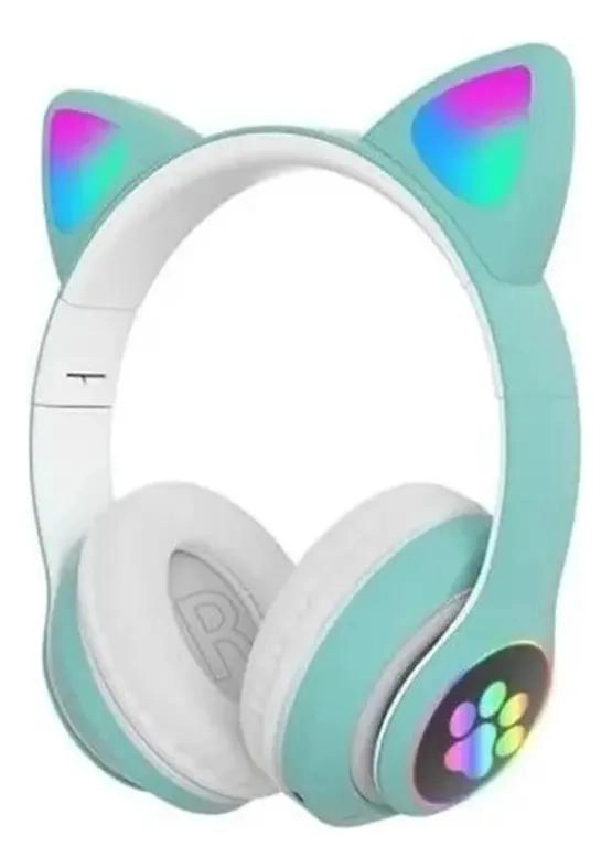 AUDIFONOS CON LUCES LED Y DISEÑO DE GATO - 2