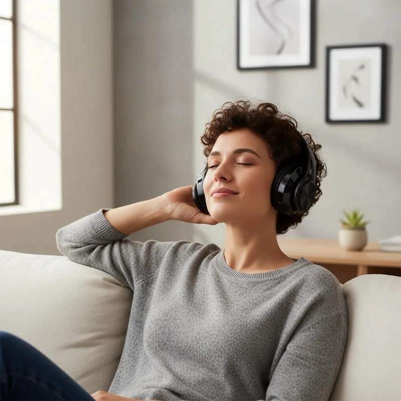 AUDIFONO BLUETOOTH B39 CON LUZ LED Y CINTILLO AJUSTABLE - 2