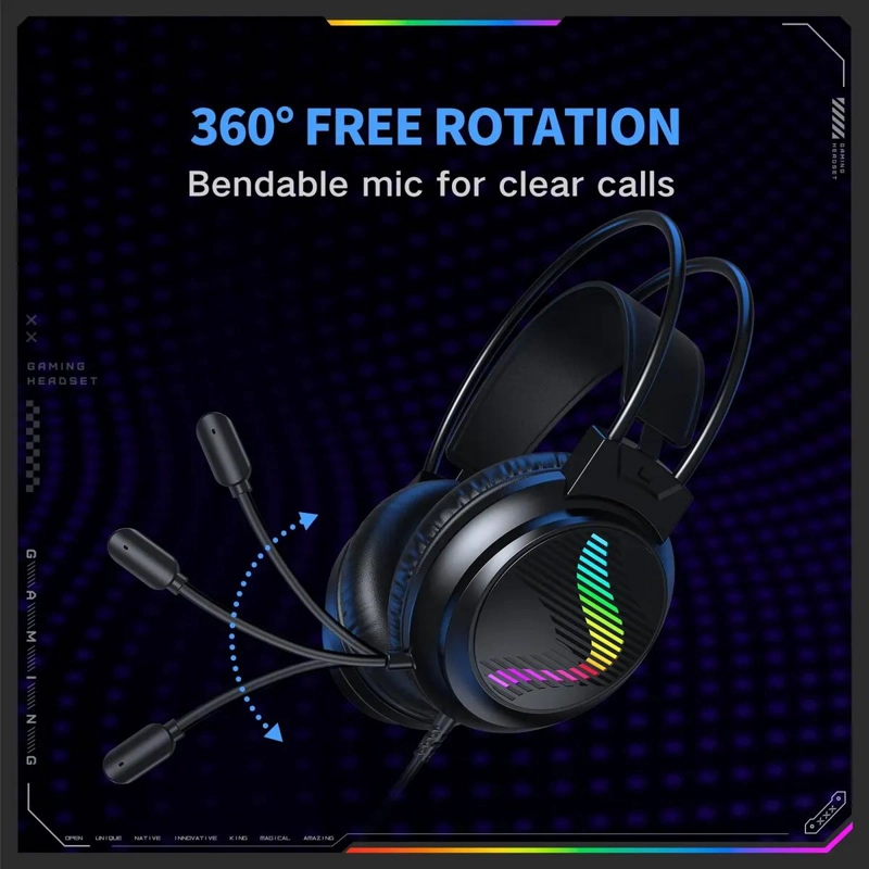 AURICULARES GAMING BLUETOOTH CON MICROFONO Y DRIVERS 50MM - 4