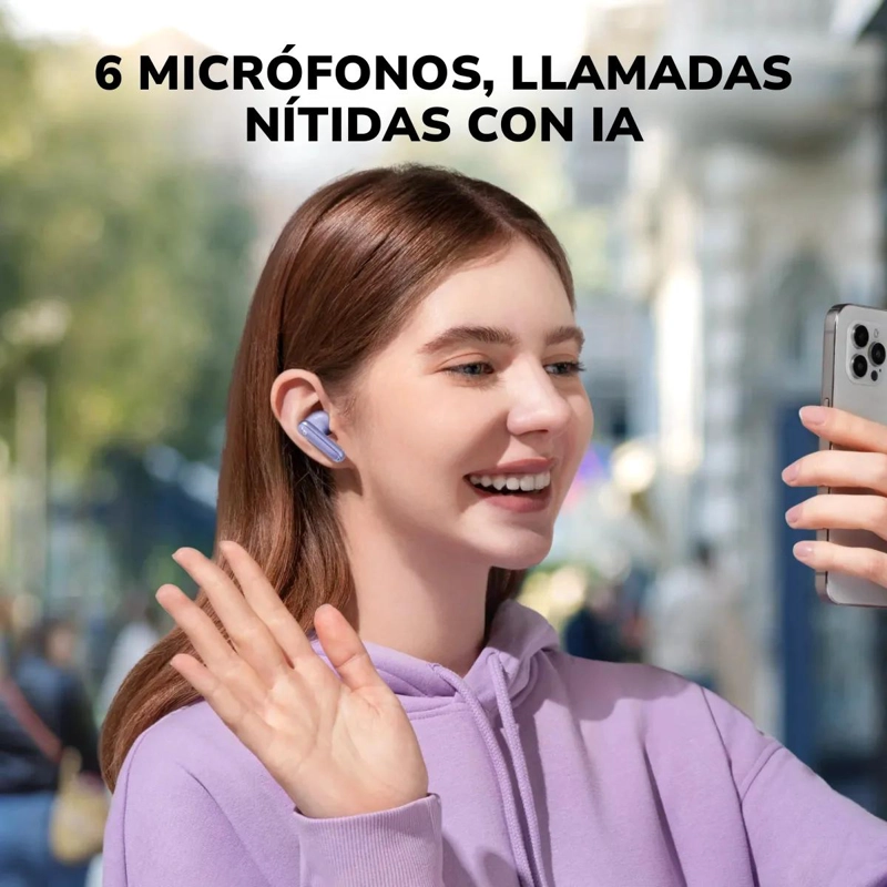 AUDIFONOS INALAMBRICOS TWS CON CANCELACION ACTIVA DE RU</ - 5