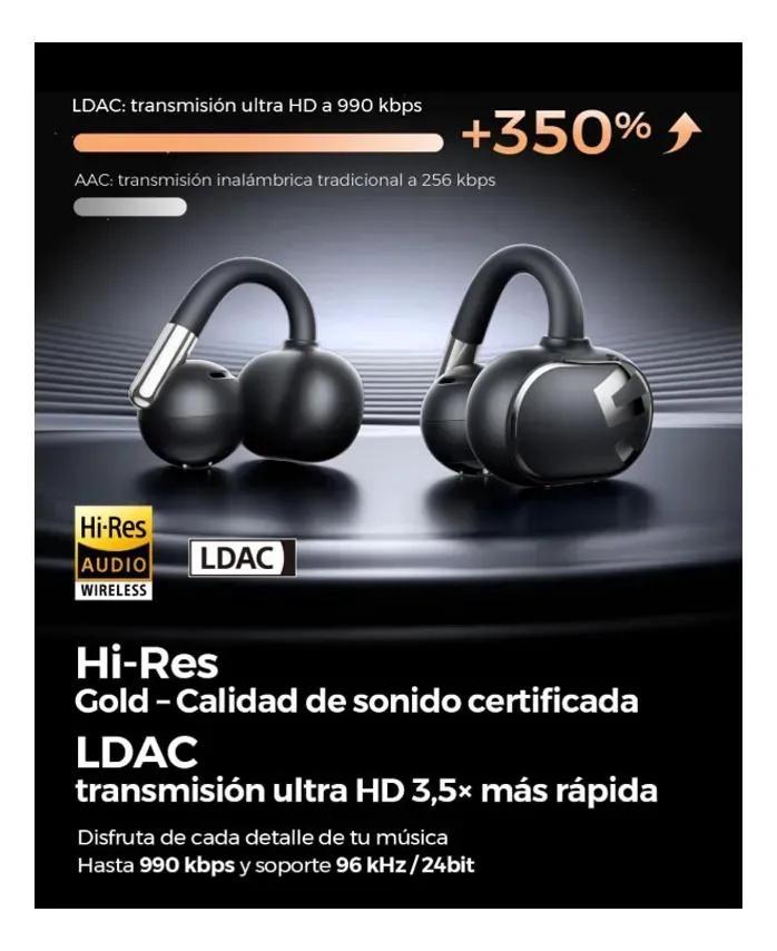 AUDIFONOS CLIP1 HI-RES CON LDAC Y DOLBY AUDIO - 2