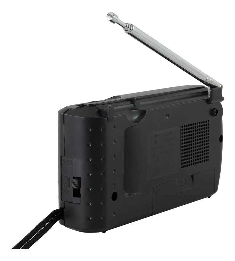 RADIO PORTATIL CON PARLANTE Y AUDIFONO NEGRO - 3