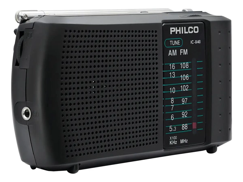 RADIO PORTATIL CON PARLANTE Y AUDIFONO NEGRO - 4
