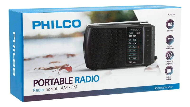 RADIO PORTATIL CON PARLANTE Y AUDIFONO NEGRO - 5