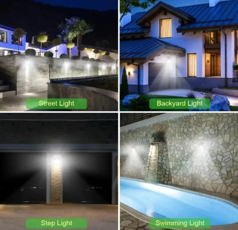 PACK 5 FOCOS SOLARES 30 LED EXTERIOR CON SENSOR - 2