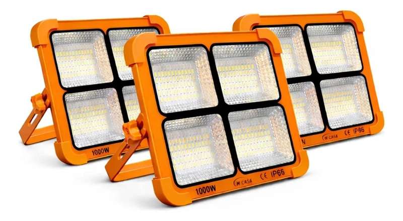 PACK 3 FOCOS LED SOLAR RECARGABLE PARA EXTERIOR - 1