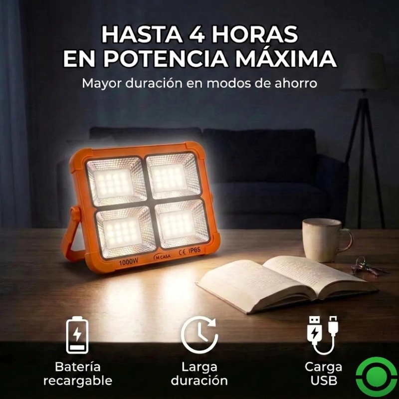 PACK 3 FOCOS LED SOLAR RECARGABLE PARA EXTERIOR - 4